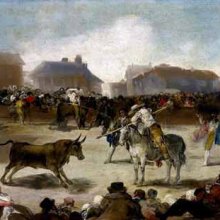 Corrida de toros en un pueblo (entre 1808 y 1812)